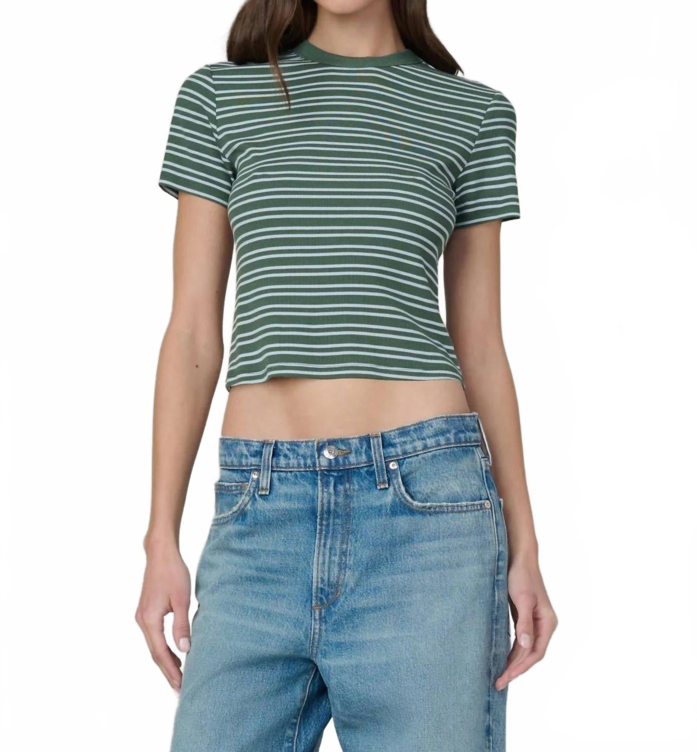 

JOE'S Jeans Детская футболка в полоску цвета кинзы