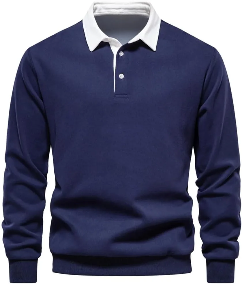 

Мужской поло свитер из хлопка для осени