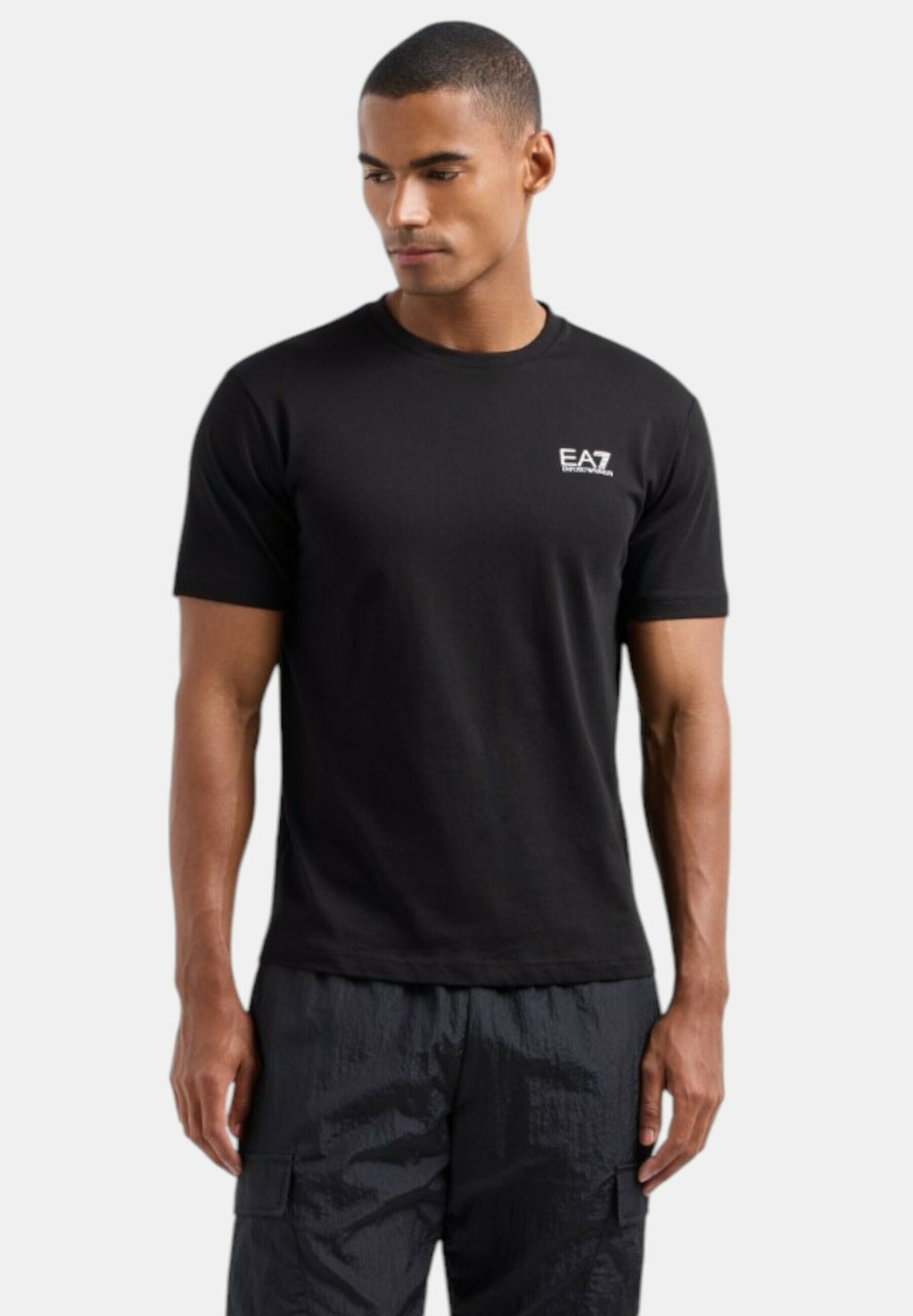 

Футболка с принтом EA7 Emporio Armani, черный