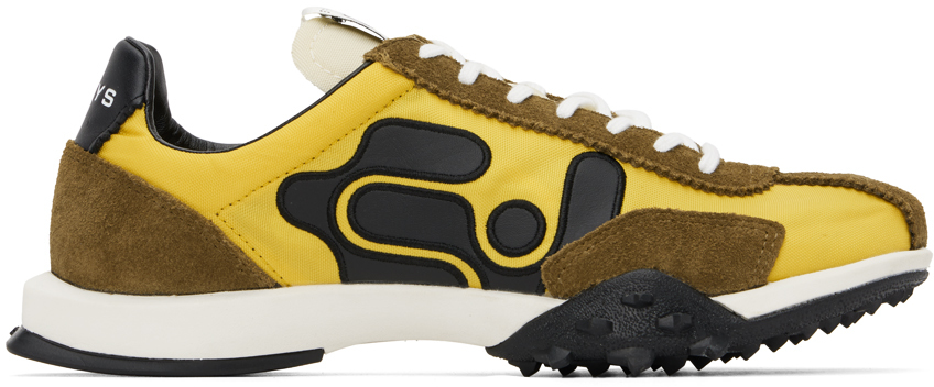 

Кроссовки Eros цвета хаки и желтого цвета EYTYS, Suede lemon