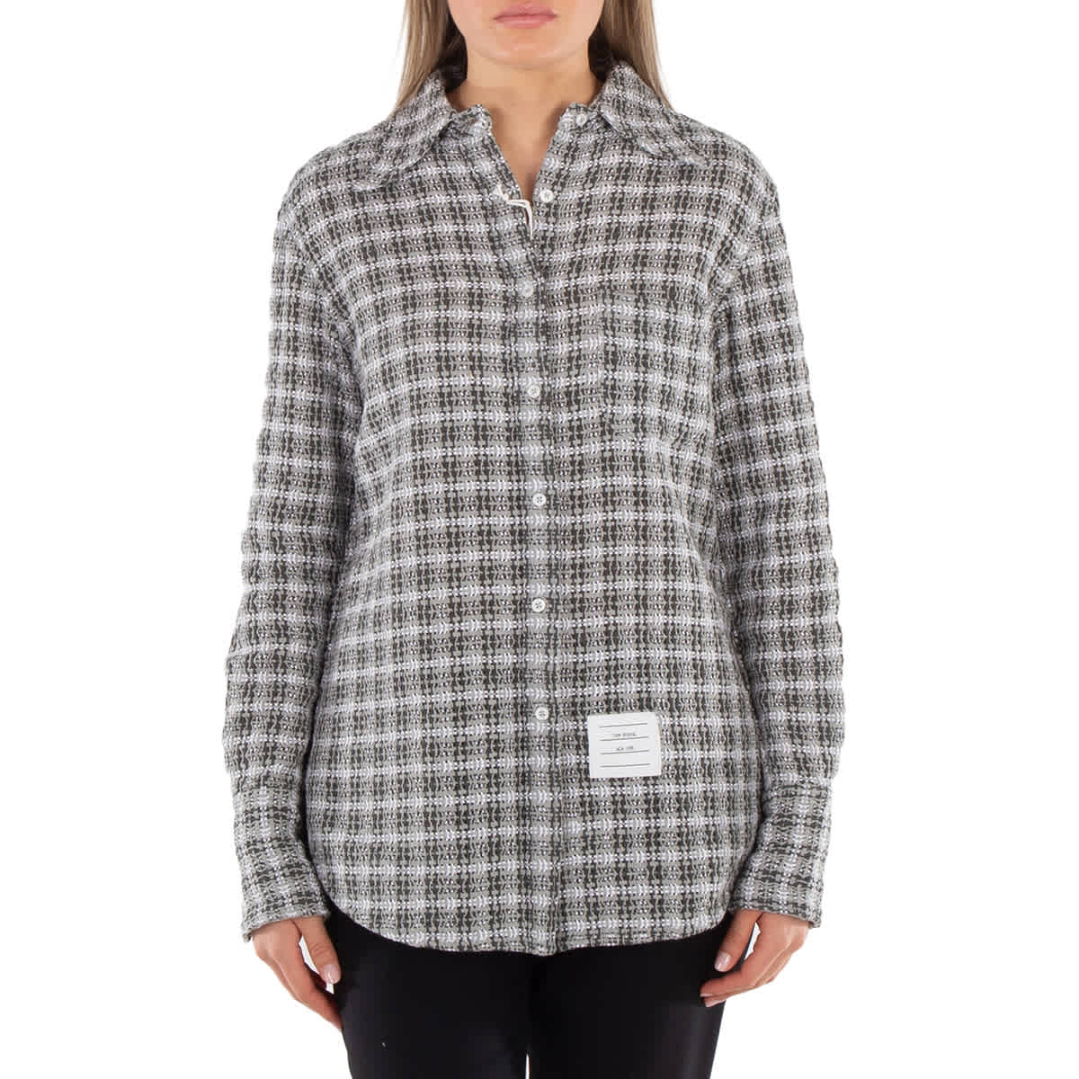 

Женская клетчатая твидовая рубашка Thom Browne свободного кроя Thom Browne, Multi