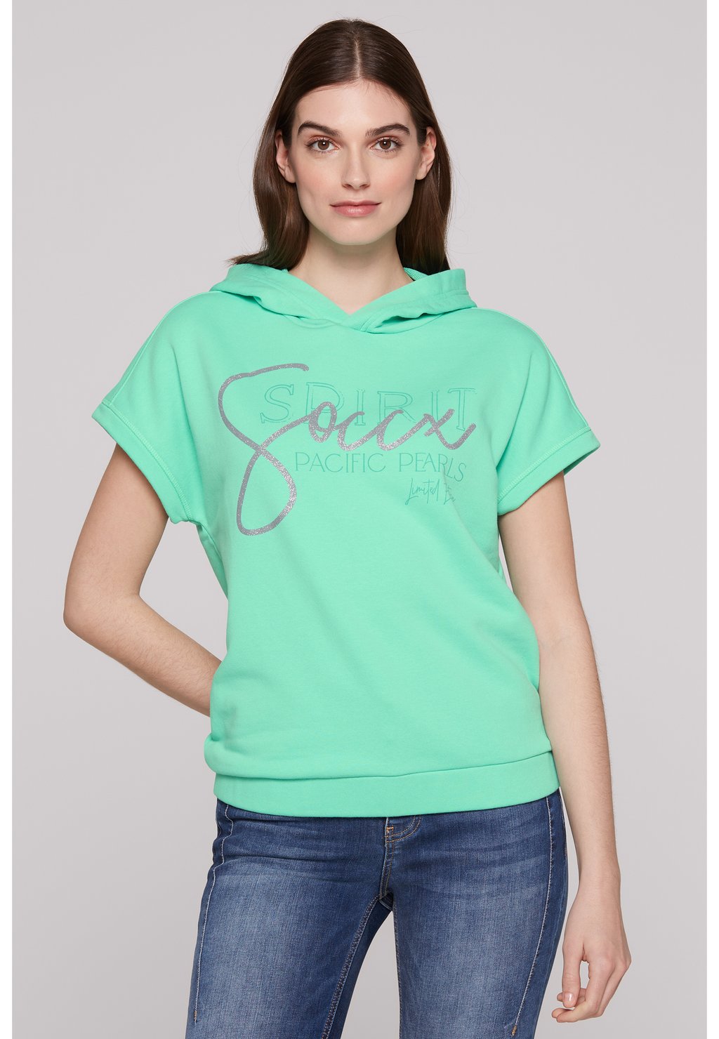 

Толстовка с капюшоном ÄRMELLOSER OVERSIZED MIT ARTWORK Soccx, мятный