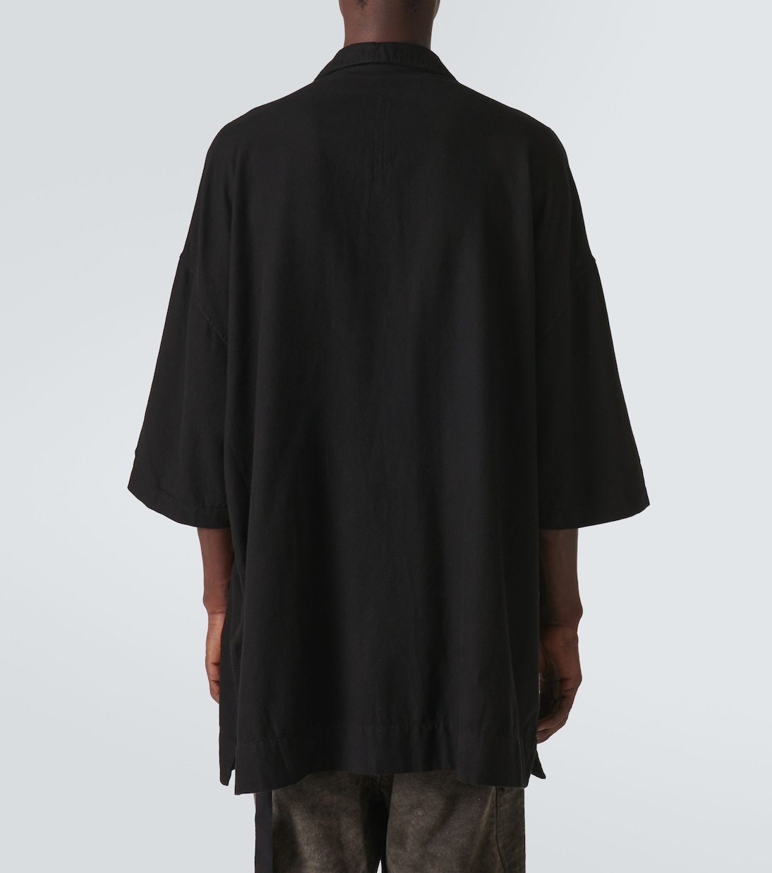 Рубашка свободного кроя Magnum Tommy из хлопка Rick Owens, черный — фото 4