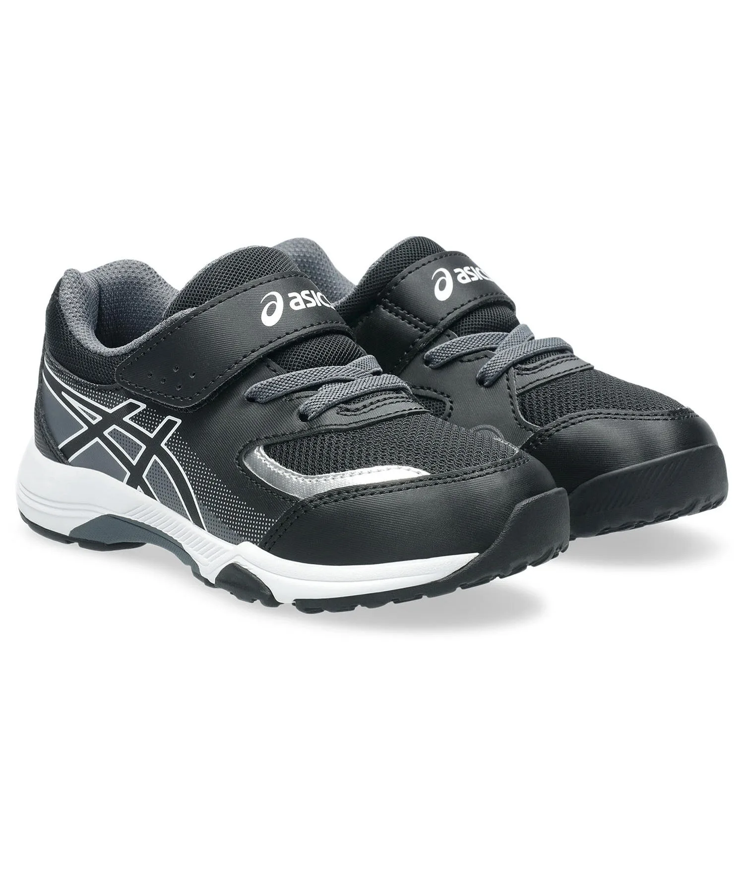 Детские кроссовки для бега с липучкой LAZERBEAM KG-MG ASICS черные