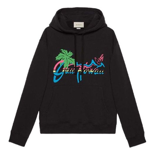 

Толстовка hawaii rainbow print for men black Gucci, черный