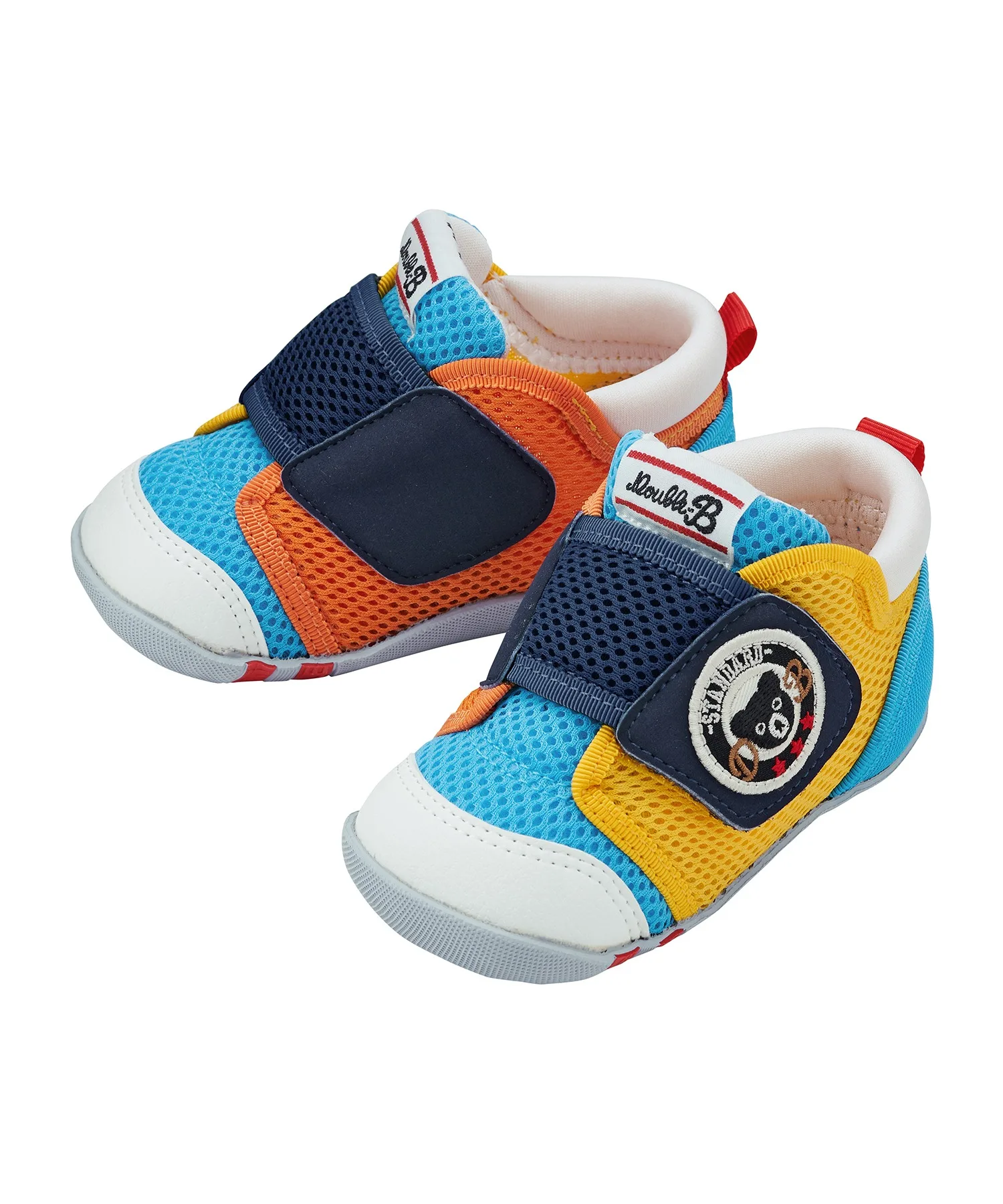 Детские первые ботиночки из двойного рашеля Double_B FIRST BABY SHOES разноцветные