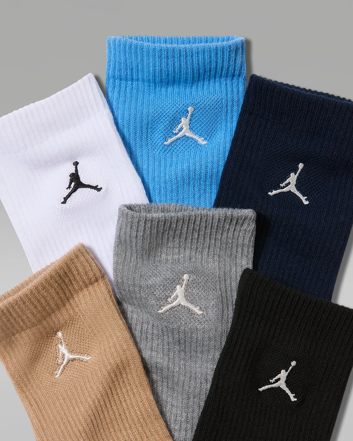 Детские носки (6 пар) Jordan Everyday Essentials, Multi-Color/Obsidian — фото 2