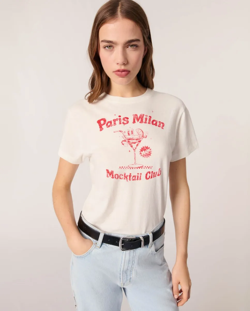 

Женская футболка с коротким рукавом Paris Milan Maje, белый