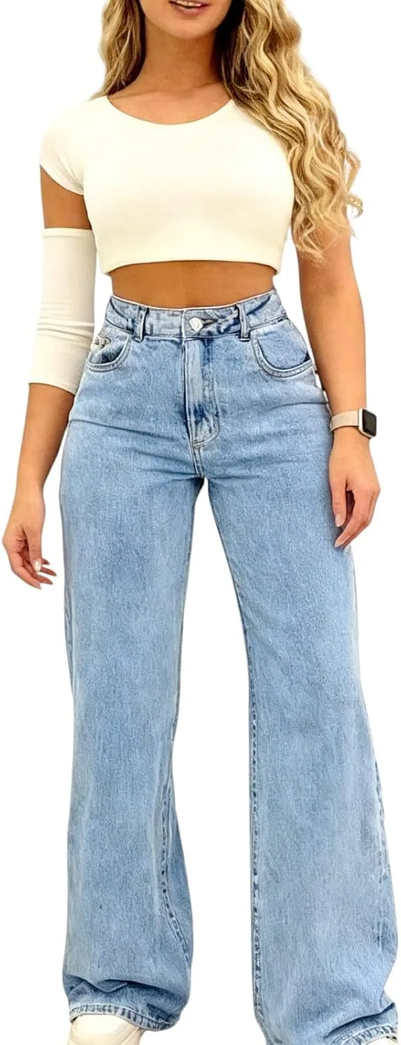 

Джинсы для женщин прямые широкие брюки WGXWGX