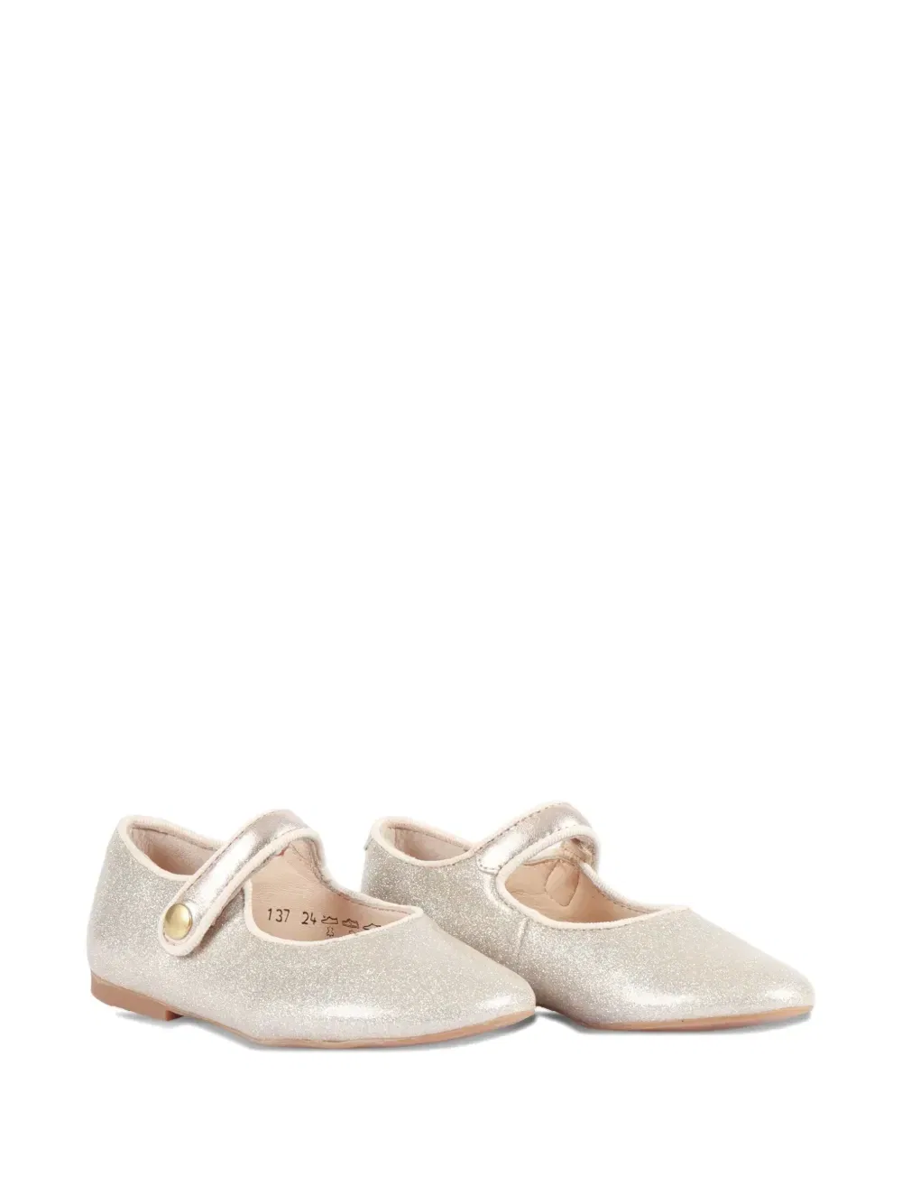 Балетки Daisy Baby с эффектом глиттера Pom d'Api, серебряный