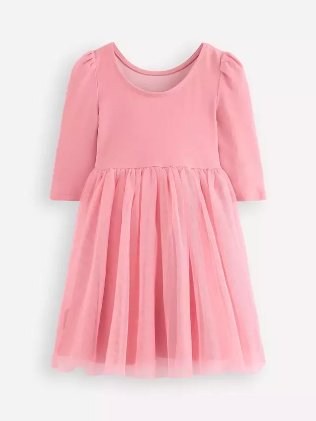 Детское платье из тюля с аппликацией, розовые зайчики Mini Boden — фото 2