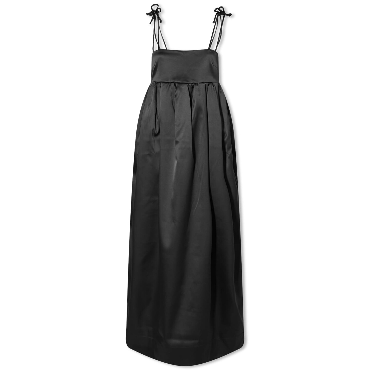 

Платье Ganni Double Satin String Long, черный