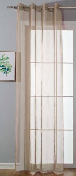 

Штора Gardinenbox Ösen Transparent Voile, 140x225x1 см, песочный