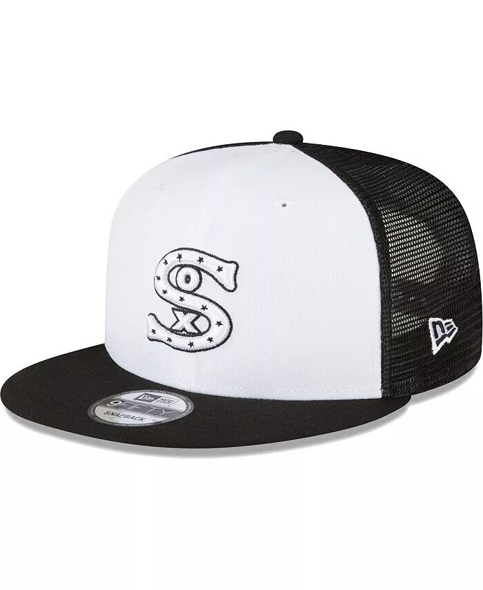 

Мужская черно-белая кепка Snapback Chicago White Sox 2023 для тренировок на поле 9FIFTY New Era
