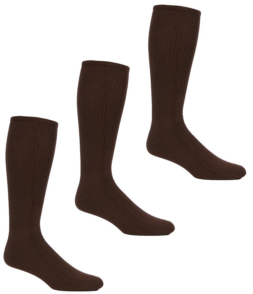

Носки Roundtree & Yorke Big & Tall Crew, 3 пары, коричневый