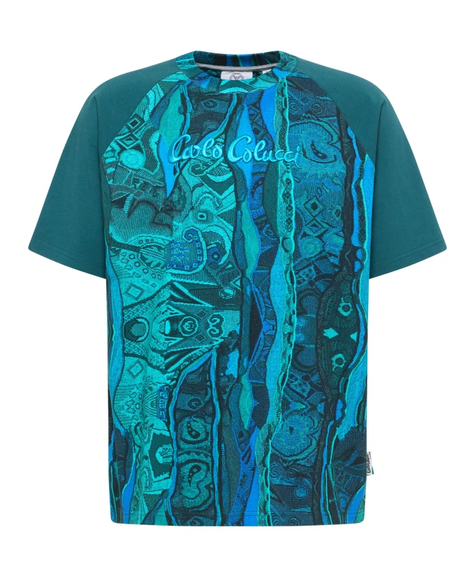 

Футболка в стиле ретро Carlo Colucci, синий
