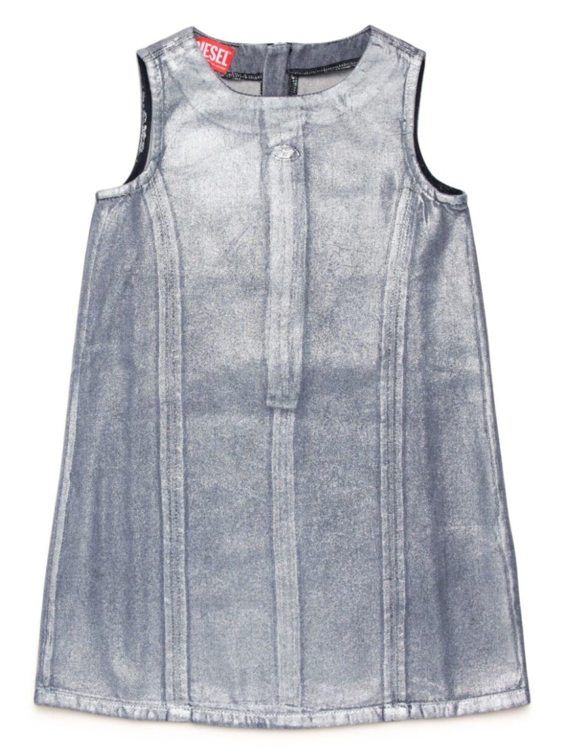 

Diesel Kids джинсовое платье без рукавов, серебристый