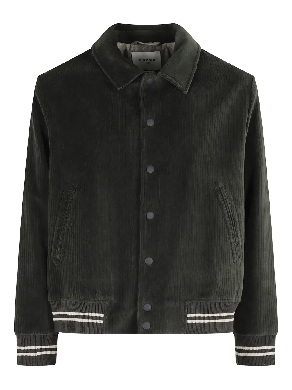 

Вельветовая куртка с манжетами в рубчик Circolo 1901, зеленый