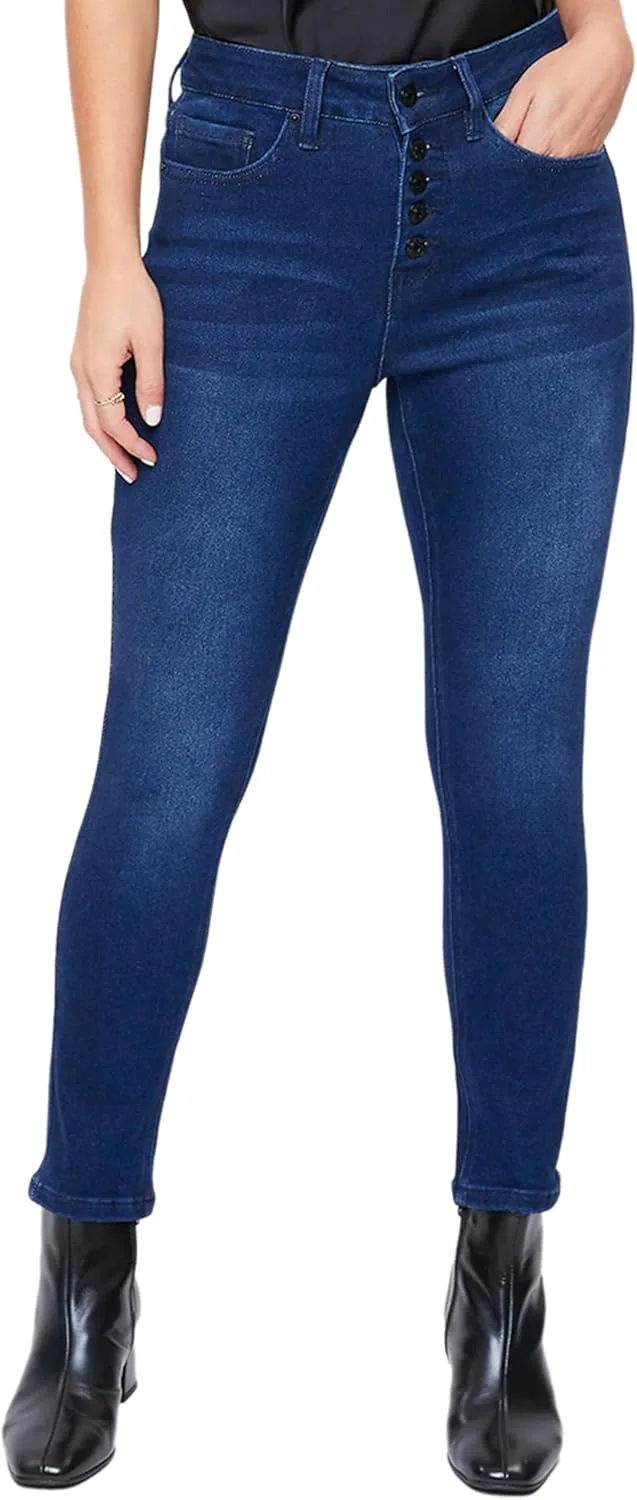 

Royalty for Me Women's YMI джинсы Vintage High Rise Button Fly Skinny Anklet