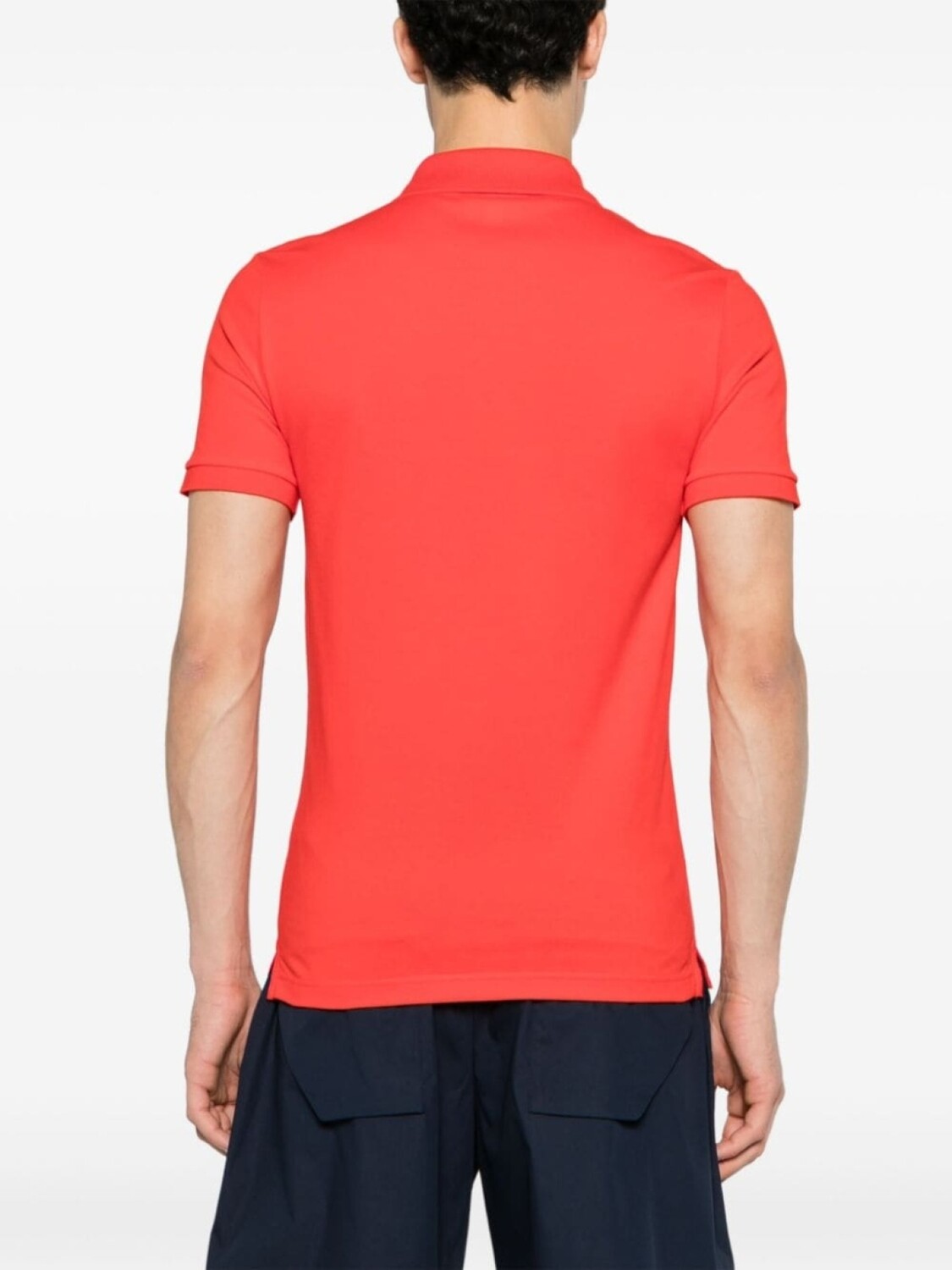 Хлопковая рубашка-поло с нашивкой-логотипом Lacoste, красный — фото 4