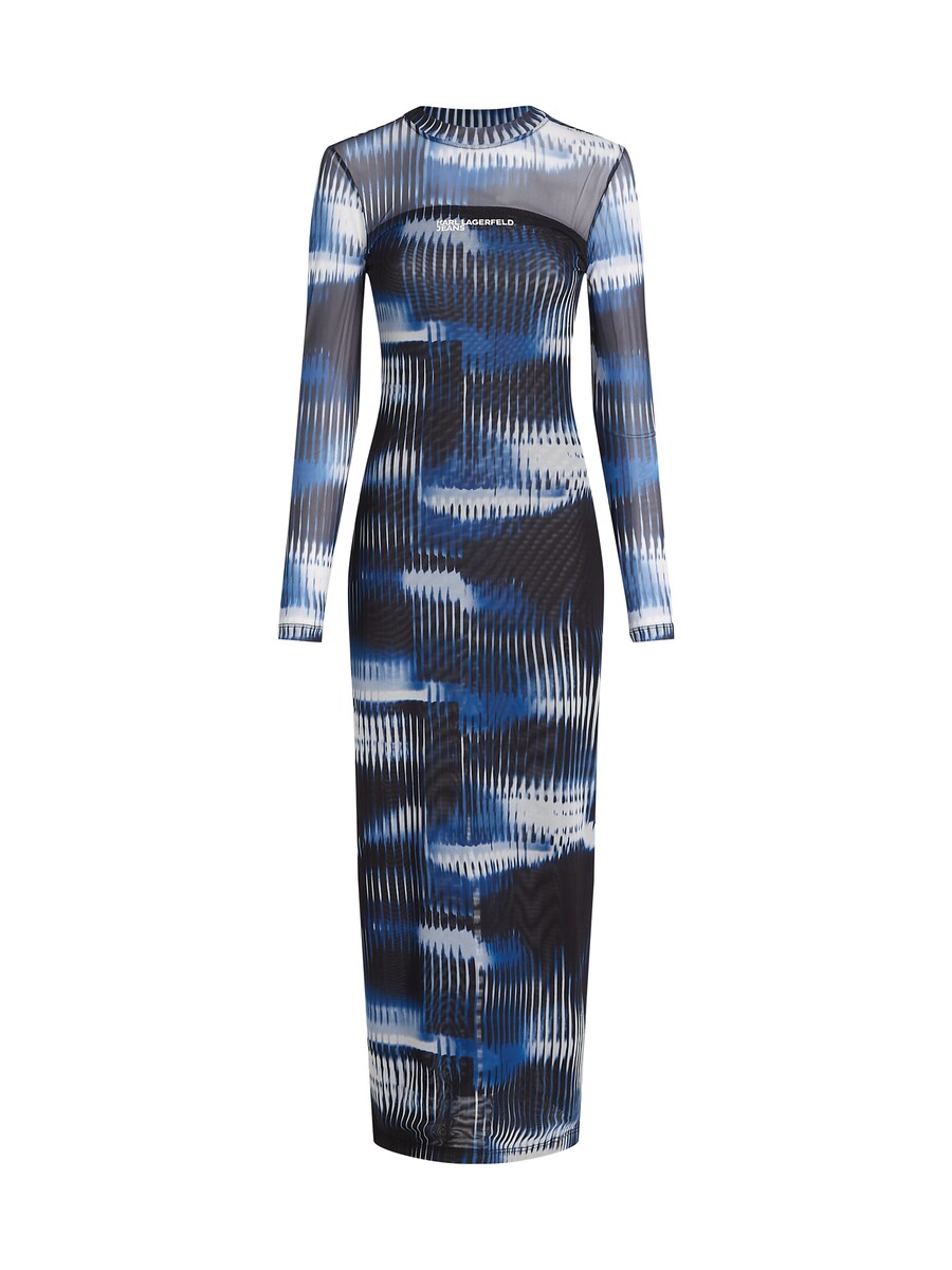 

Платье макси KARL LAGERFELD JEANS Dress NETZKLEID MIT GLITCH-PRINT, черный