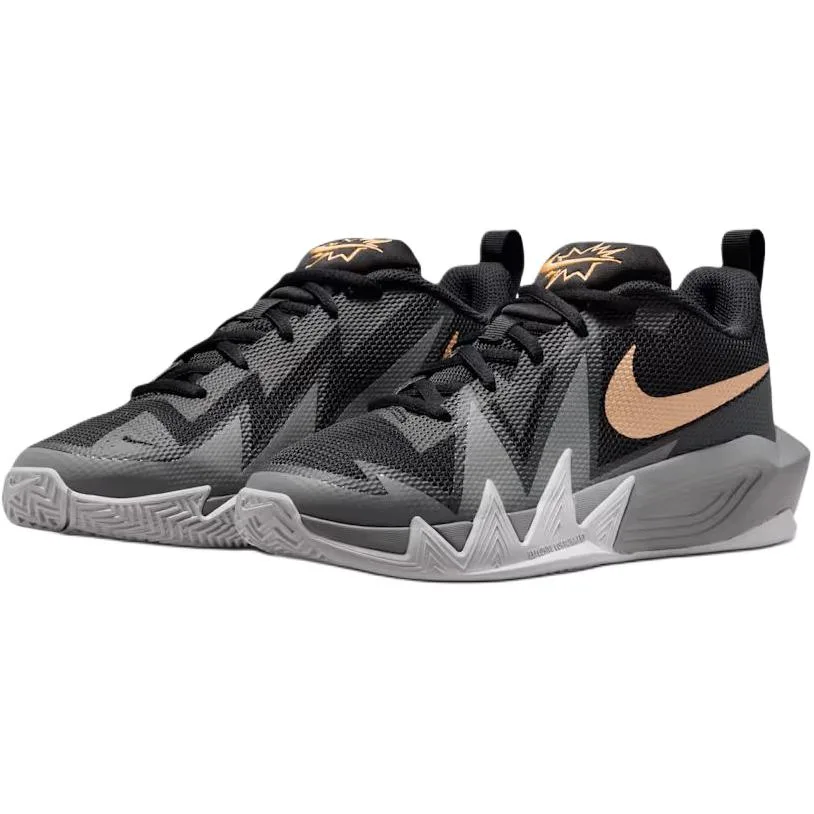 Nike Детские баскетбольные кроссовки low top дышащие черно-серые — фото 4
