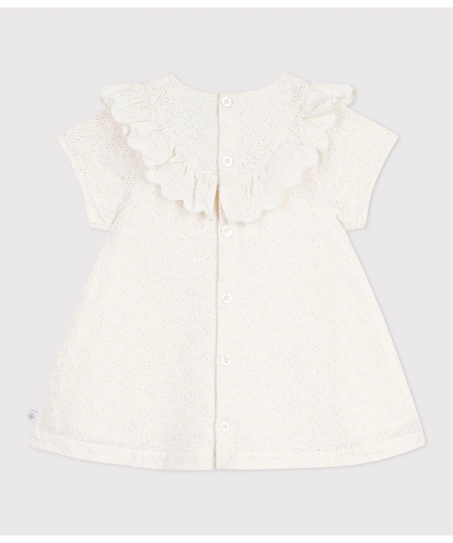 Детское платье PETIT BATEAU с вышивкой сердечками — фото 3