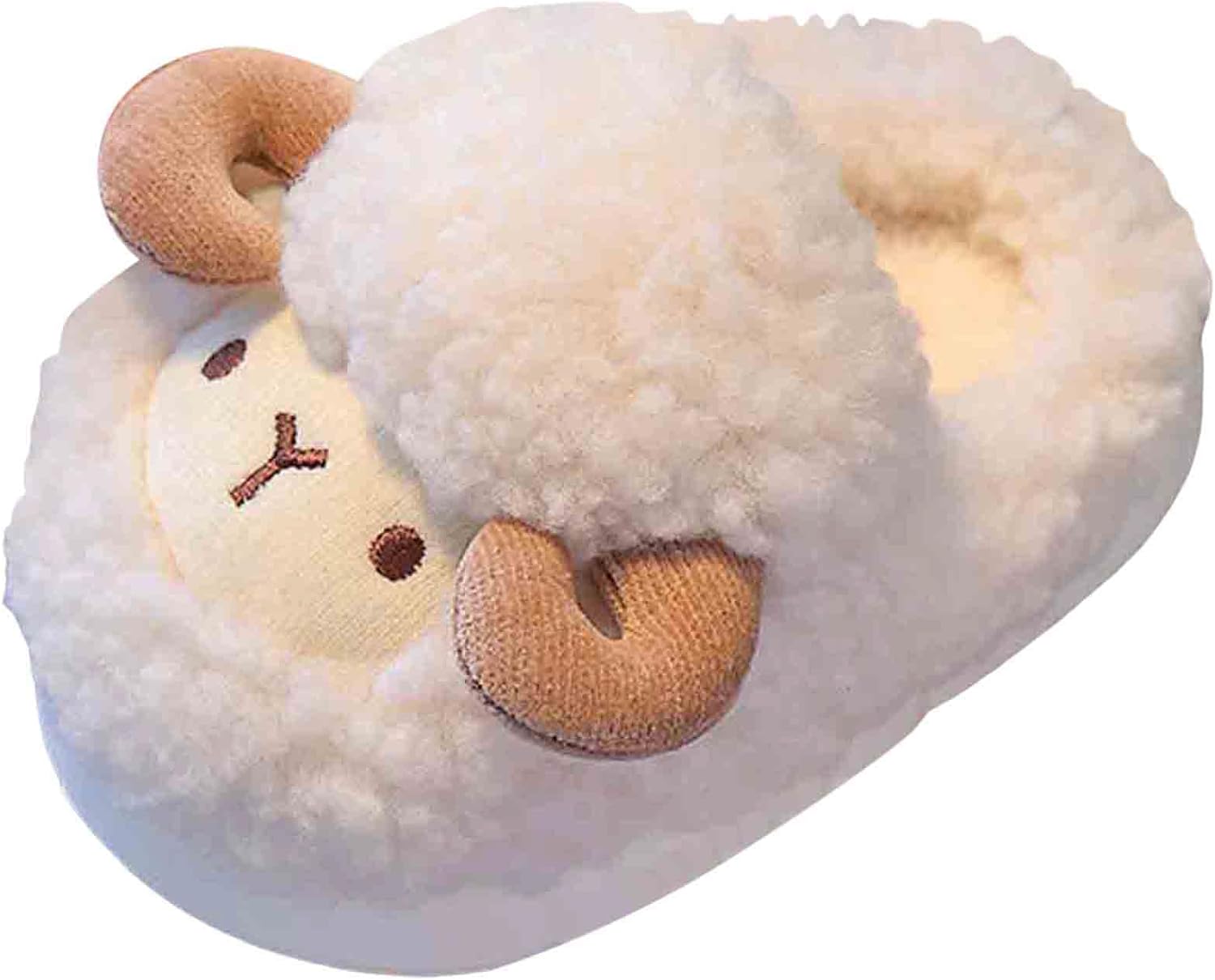 

Детские домашние тапочки IWIHMIV для девочек и мальчиков, нескользящие теплые зимние обувь для детей, для дома и улицы, белый