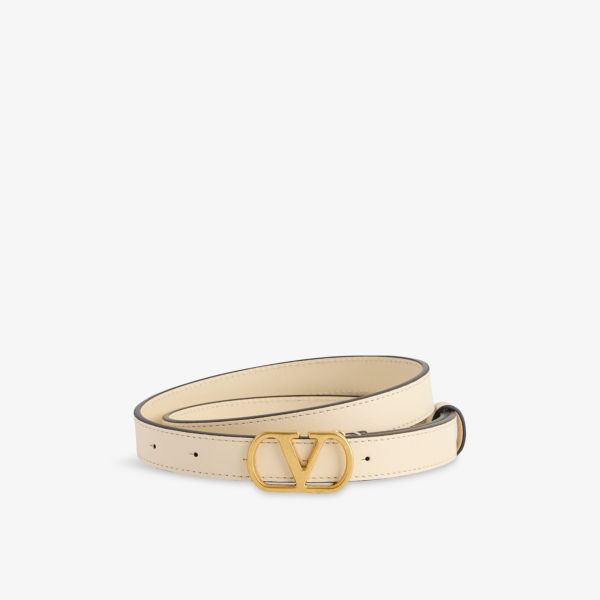 

Ремень кожаный Valentino Garavani Vlogo Signature, белый