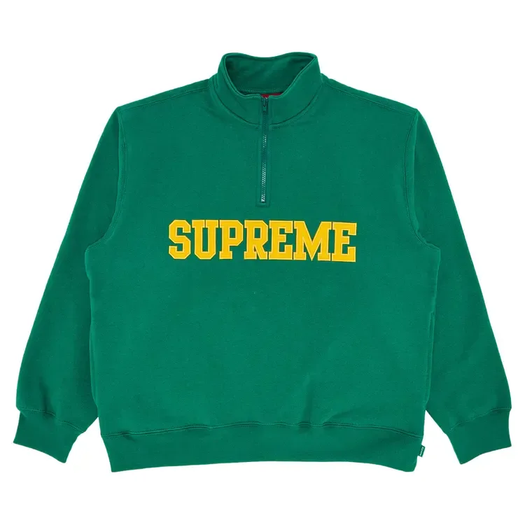 Пуловер Supreme Collegiate Half Zip Pullover 'Light Pine', зеленый