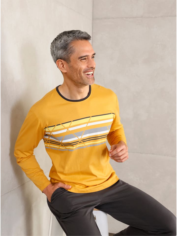 

WITT WEIDEN Пижама цвета охры и графита