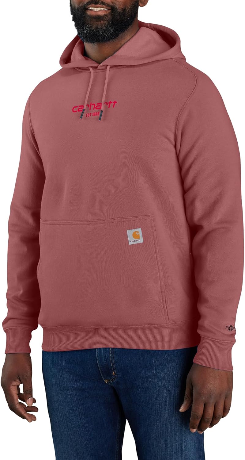 

Carhartt мужская толстовка Force Relaxed Fit легкая с логотипом, Apple Butter