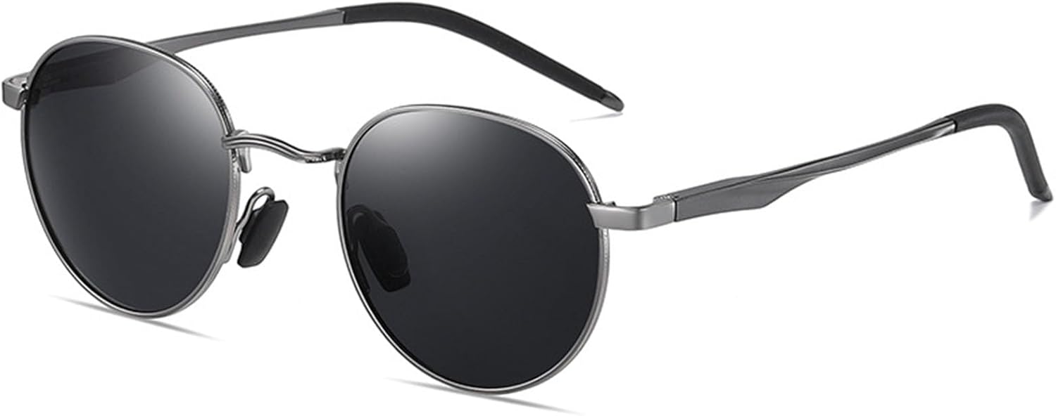 

Солнцезащитные очки для мужчин и женщин, поляризованные, в стиле ретро, ​​с металлическим корпусом, круглой оправой, защитой от УФ-излучения UV400. Подходят для защиты от солнца, рыбалки и путешествий TDWDKE, B