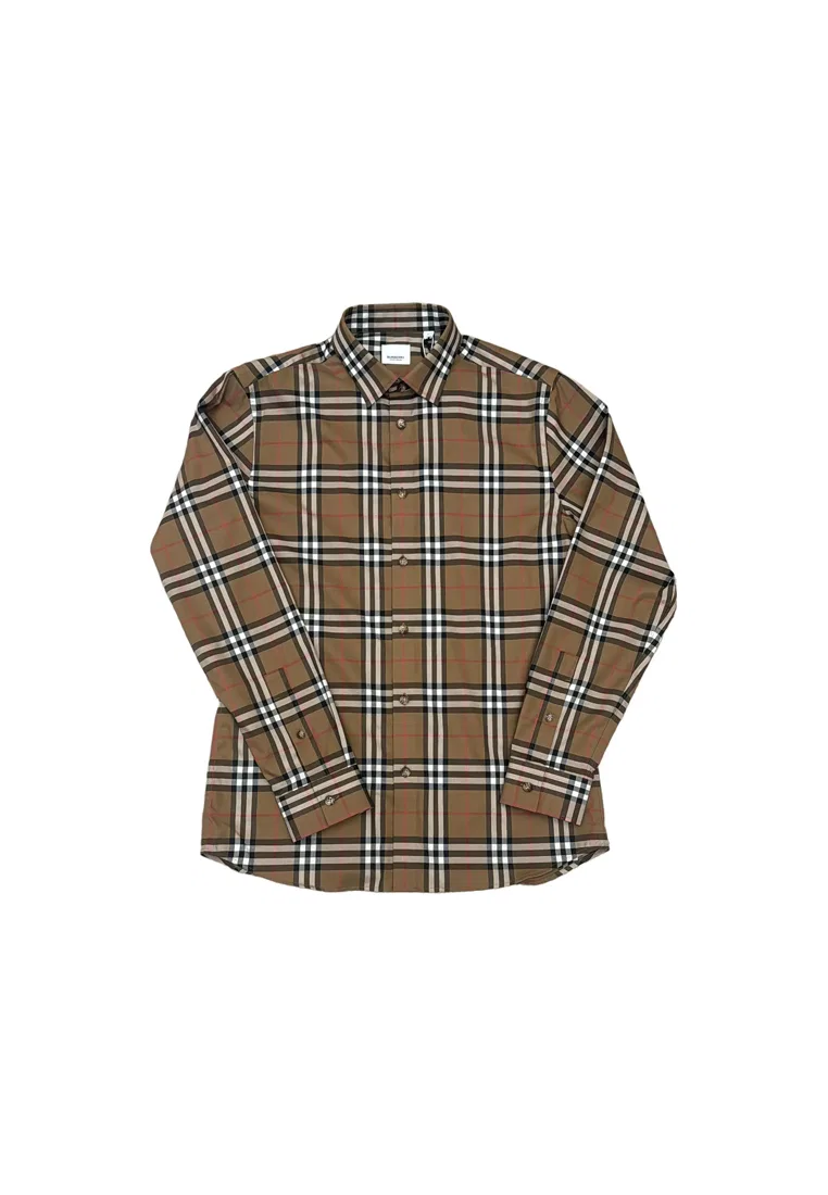 Рубашка мужская Burberry 80842951, хлопок, коричневый