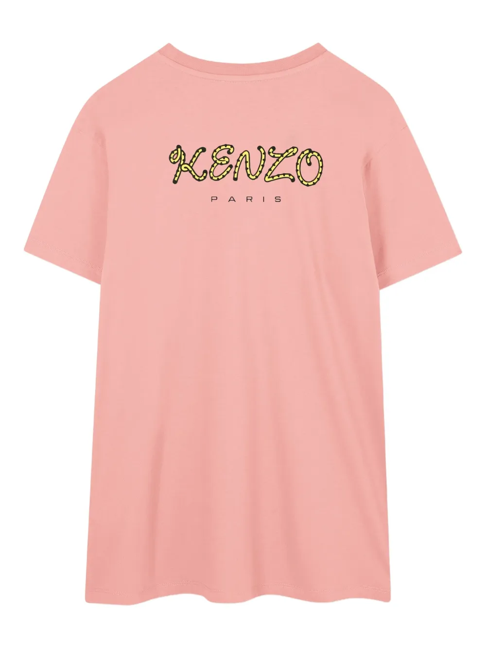 Платье-футболка с аппликацией Kenzo Kids, розовый — фото 2