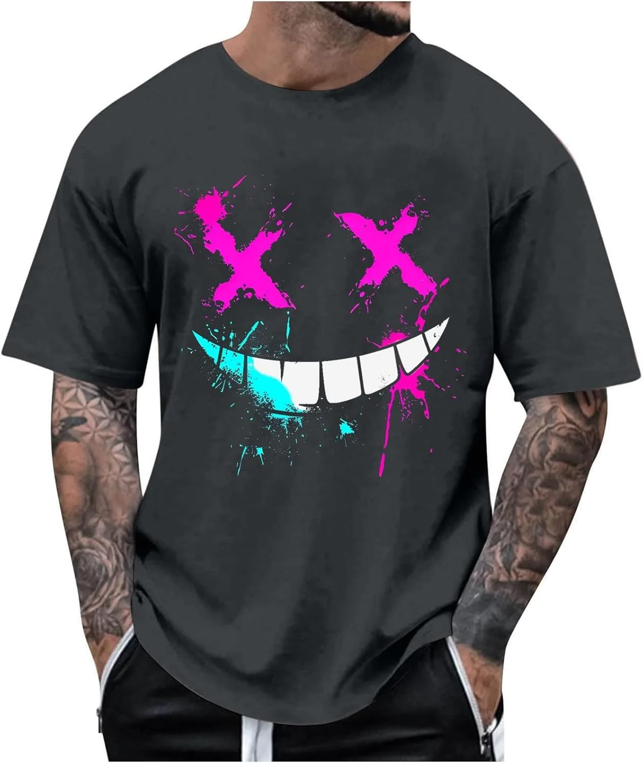 

Футболка Unisex с графическим принтом X-Eyes-Face Uillui