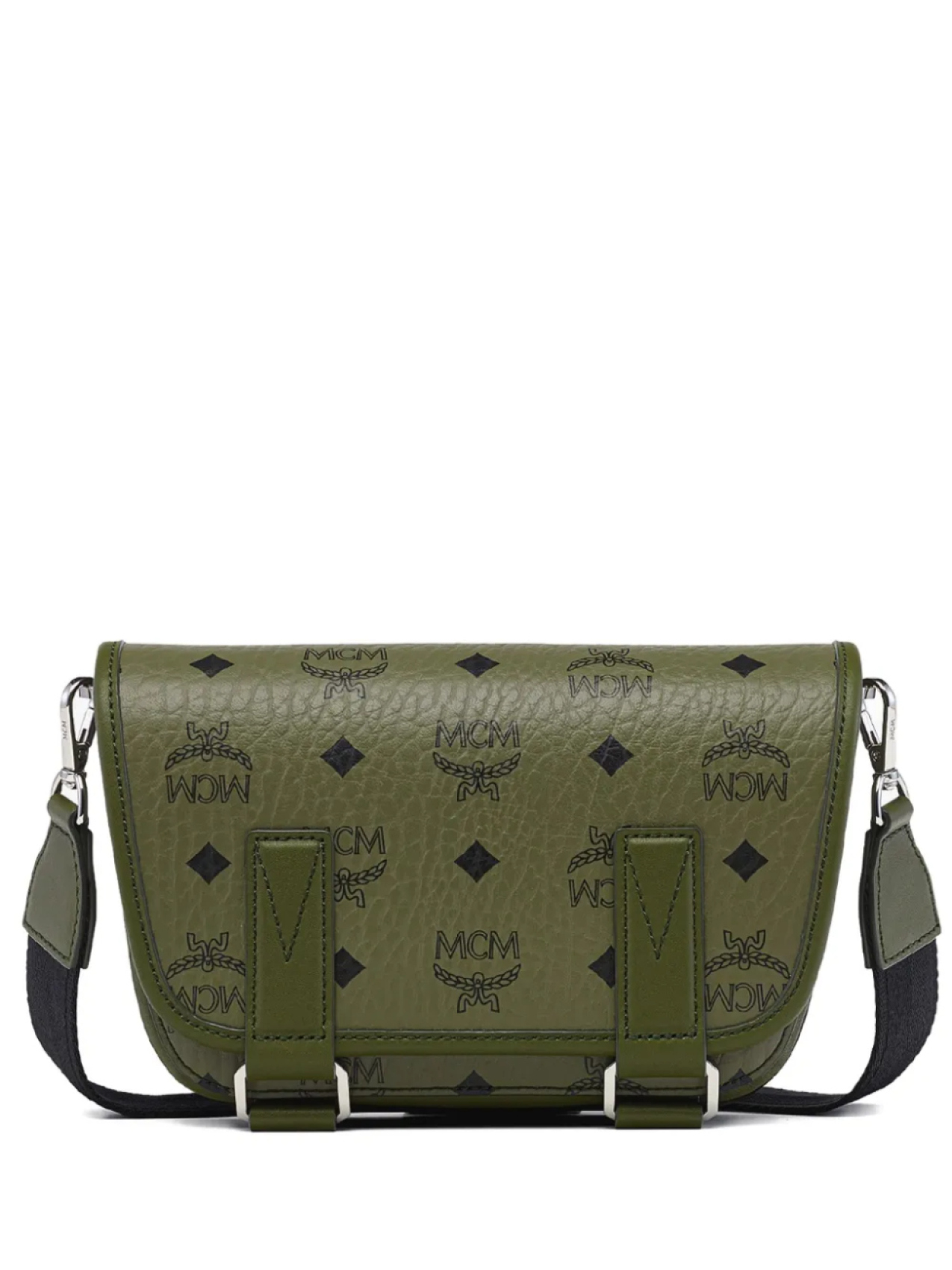 

Сумка-мессенджер MCM mini Aren Visetos с монограммой, зеленый