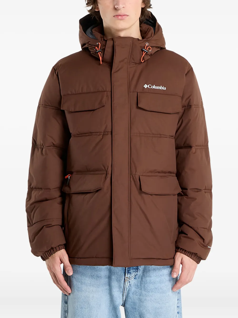 

Пуховик с капюшоном Landroamer Columbia, коричневый