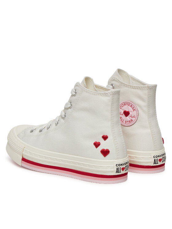 Тканевые кроссовки Chuck Taylor All Star Lift Valentine'S Day Platform A10716C Converse, бежевый — фото 3
