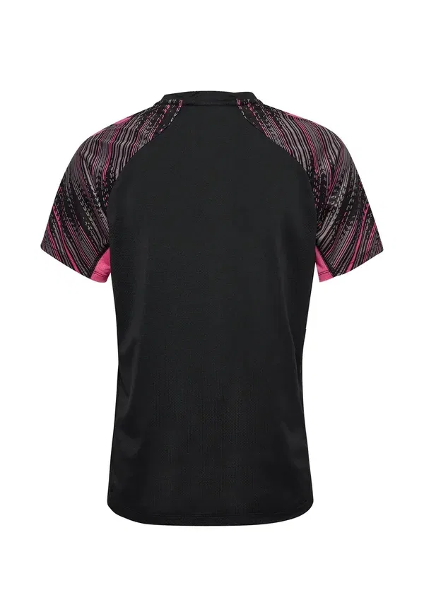Футболка Hummel Blaze pro print t-shirt, черно-розовый — фото 2