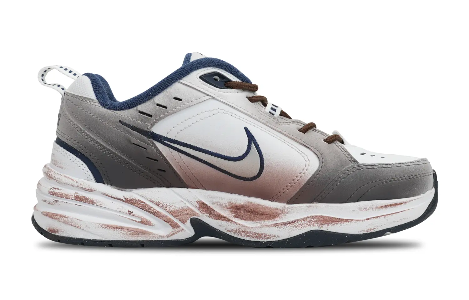 

Кроссовки Nike Air Monarch 4 Chunky Sneakers Unisex Low-top White/Brown, цвет Coffee