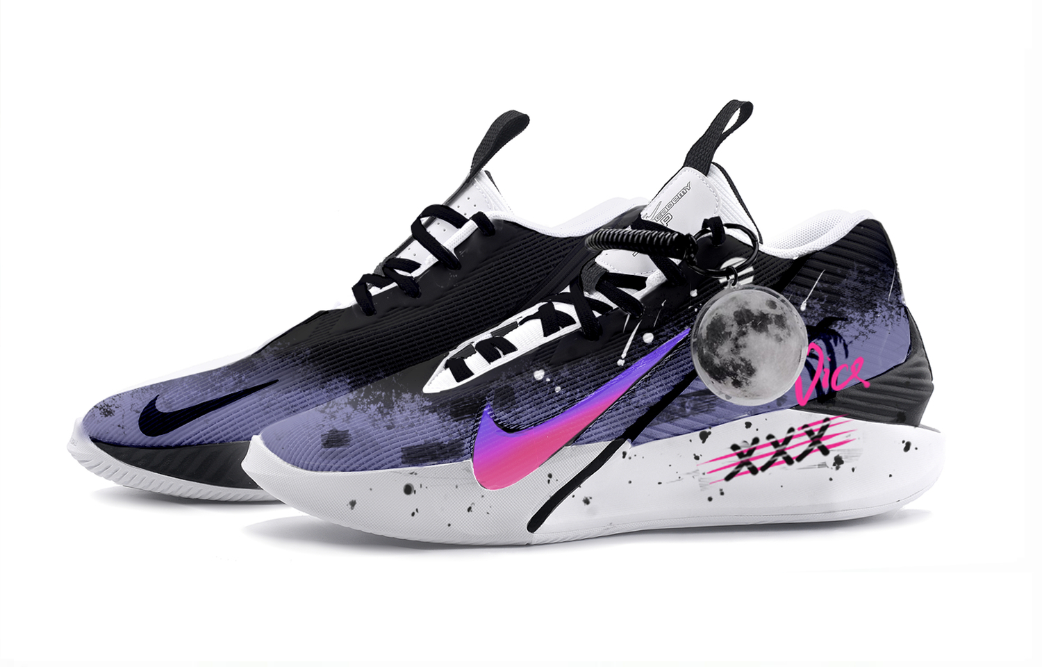 G.T. Jump Academy Phantom Moon высокие баскетбольные кроссовки мужские purple Nike, черный фиолетовый — фото 4