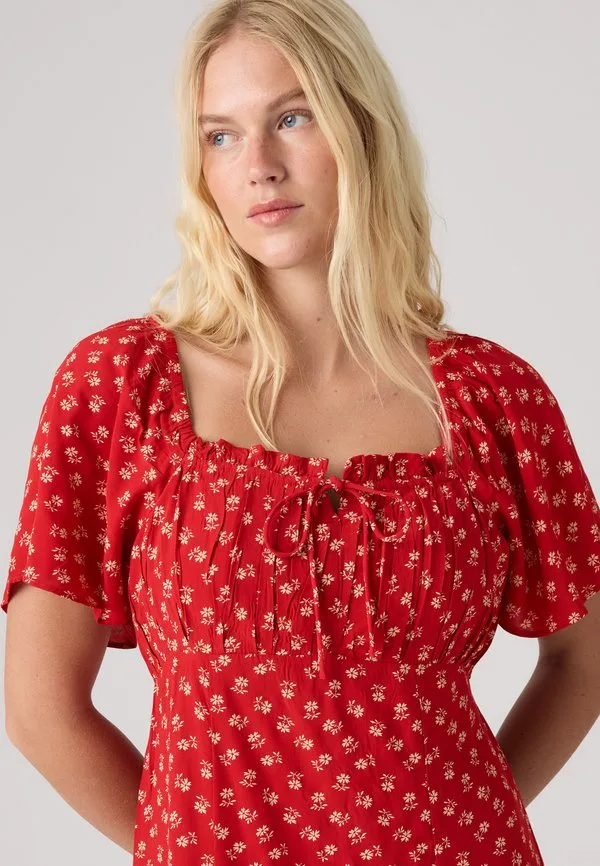 Платье макси амара Levi'S, Angela Daisy Urban Red Crepe — фото 4