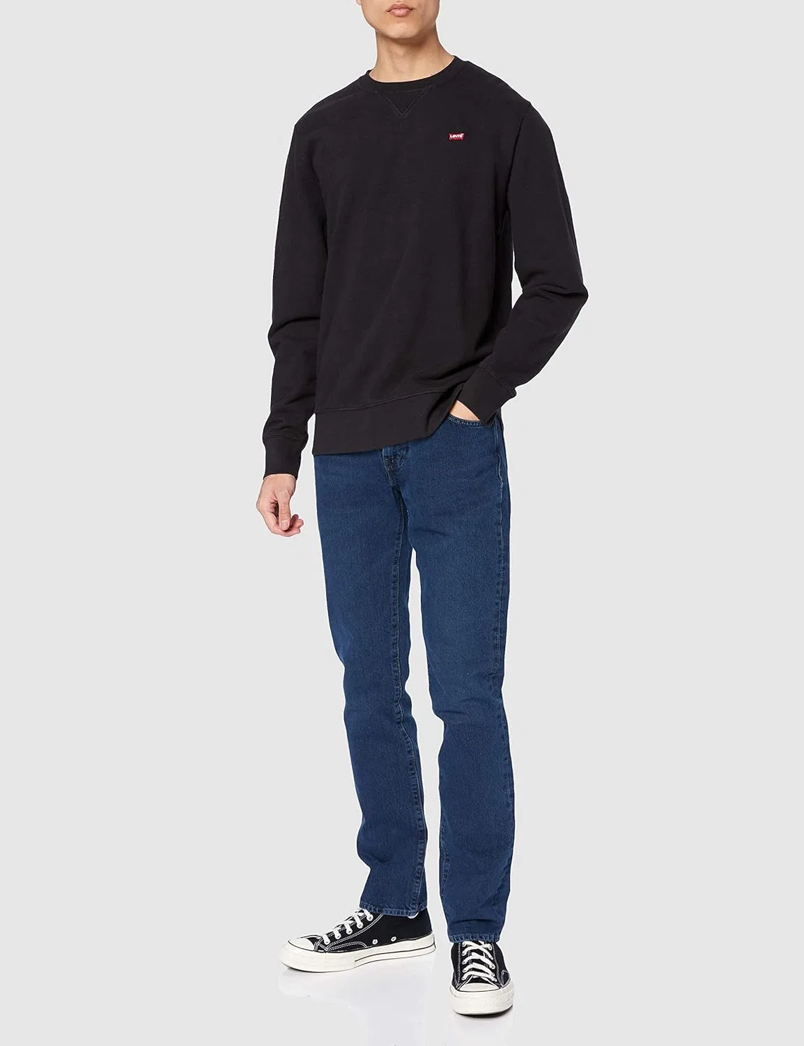 Толстовка Levi's Crew Fleece мужская черная — фото 3