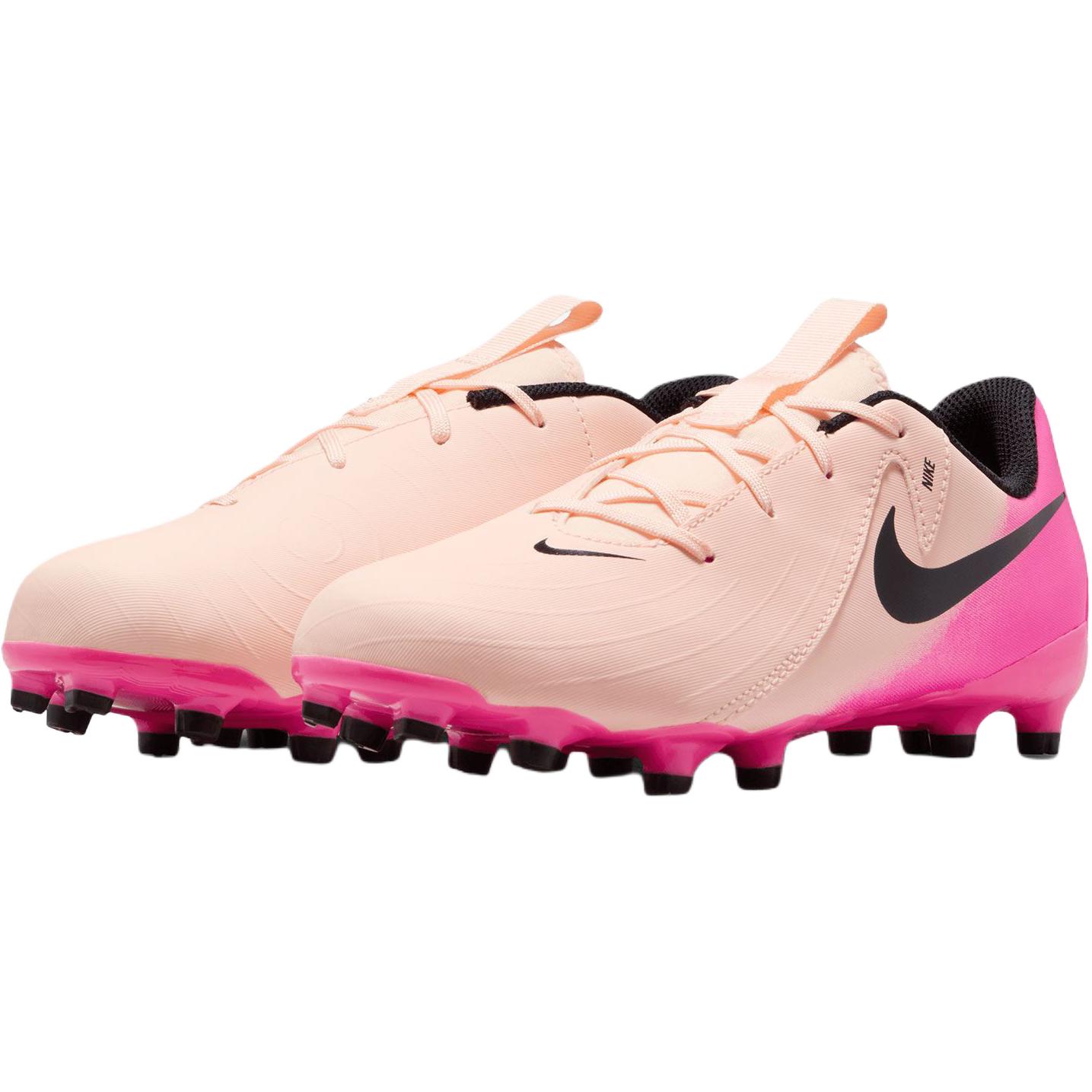 Nike Детские футбольные бутсы Phantom GX 2 Leather Slip Resistant Abrasion Resistant низкие Pink/Purple/Black — фото 3