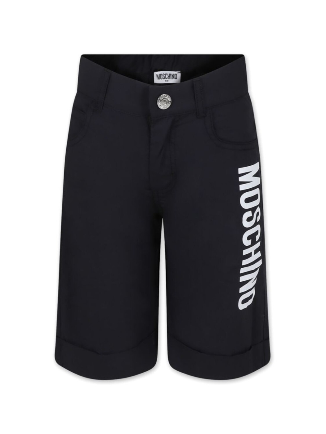 

Хлопковые шорты с логотипом Moschino Kids, черный