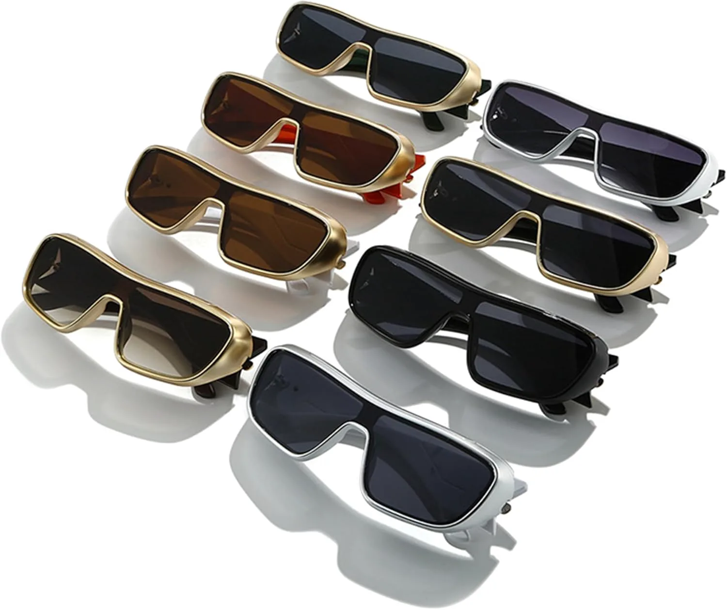 

bullabulling — большие цельные солнцезащитные очки для мужчин, спортивные солнцезащитные очки узкой прямоугольной формы, защита от УФ-излучения UV400, Silver