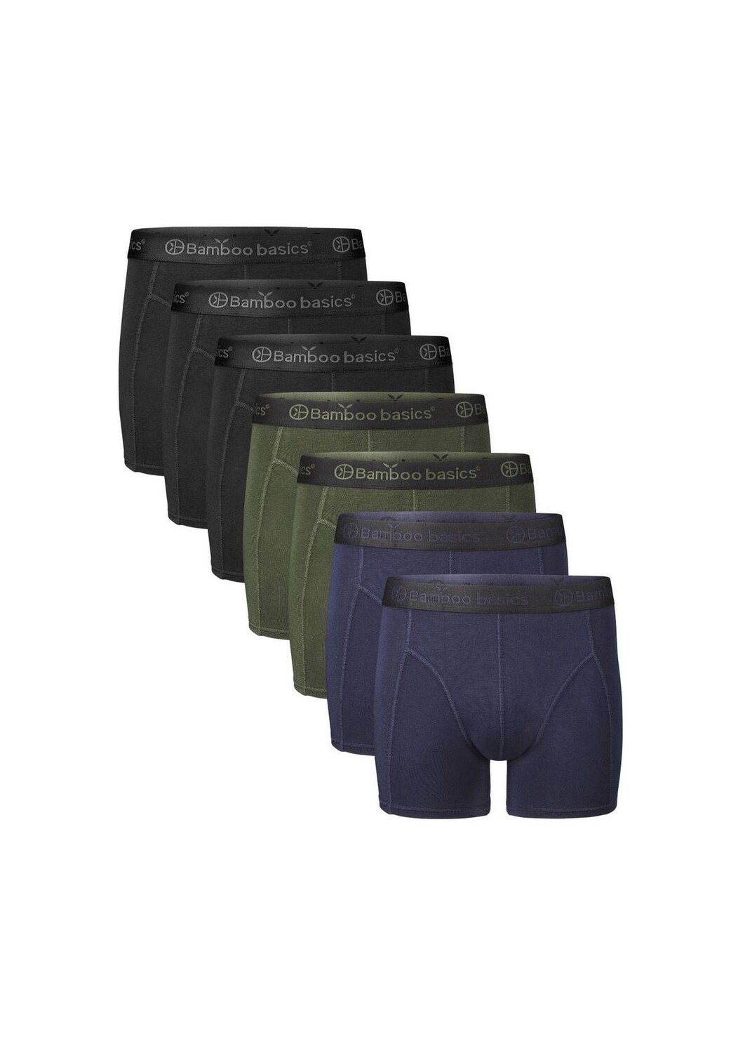 

Мужские боксеры, 7 шт. - RICO 7P, дышащие, одинарный трикотаж Bamboo Basics, цвет Schwarz Blau