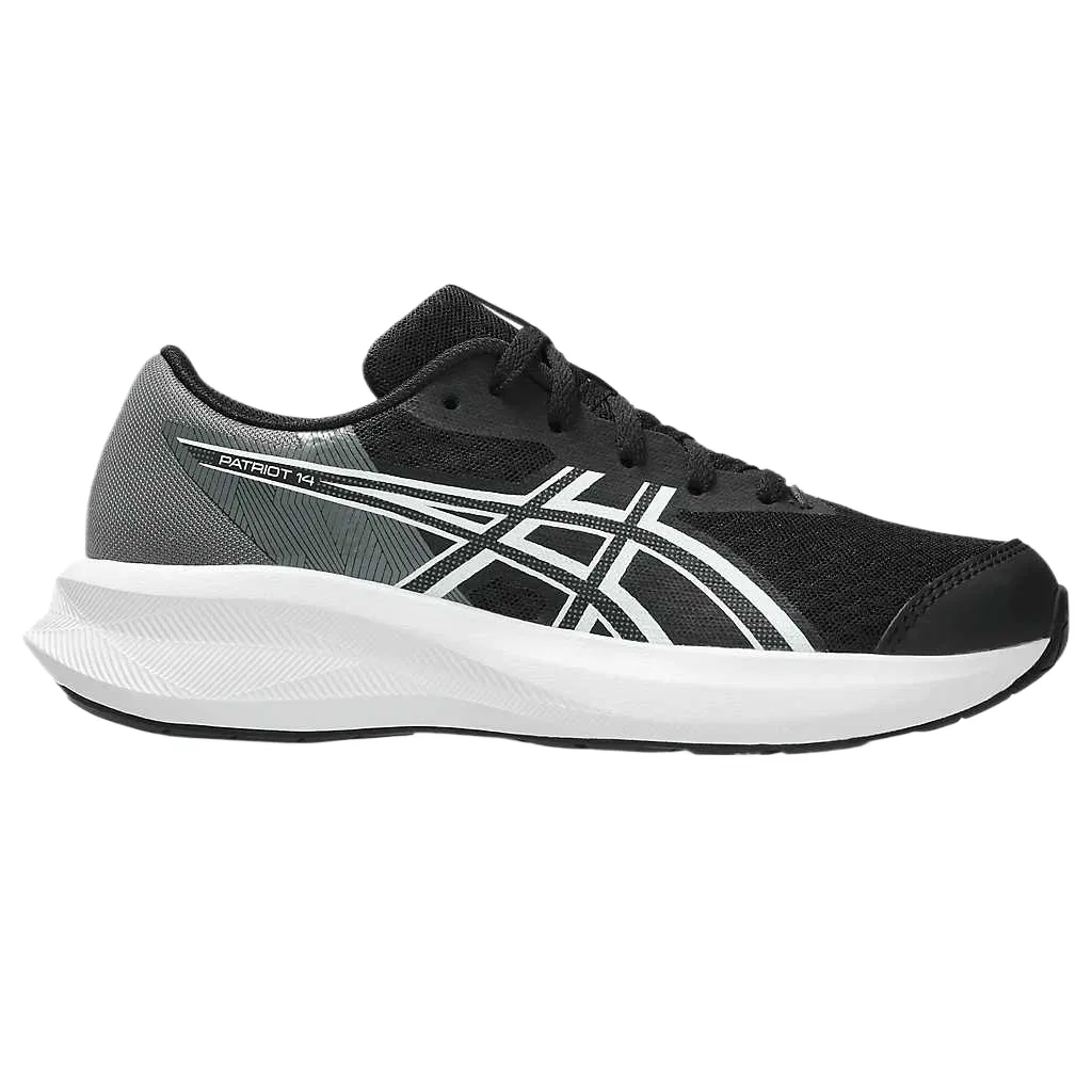 Кроссовки детские Patriot 14 Mesh Breathable Low top Running Shoes ASICS, Black White — фото 3