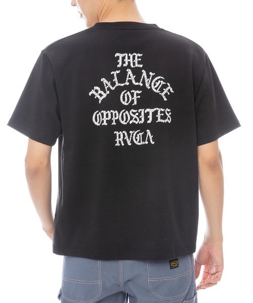 

Мужская футболка с коротким рукавом, термонаклейка, принт на спине RVCA, черный